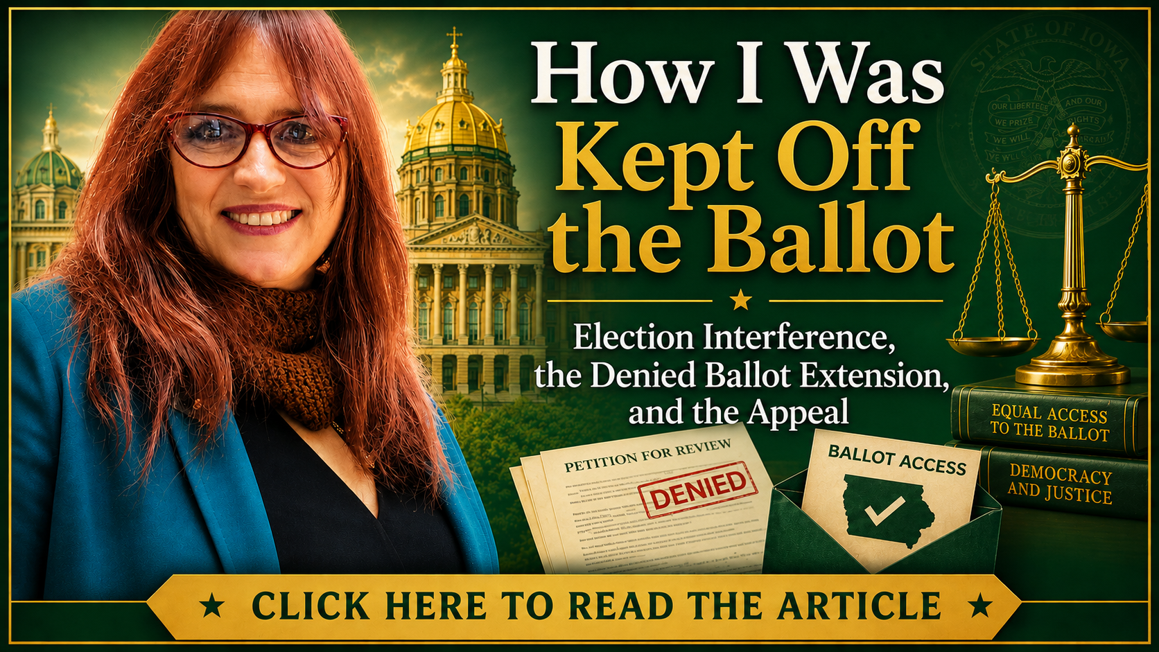 “Election Interference Kept Me Off the Ballot” Independent Candidate for Iowa Governor Sondra Wilson Speaks Out