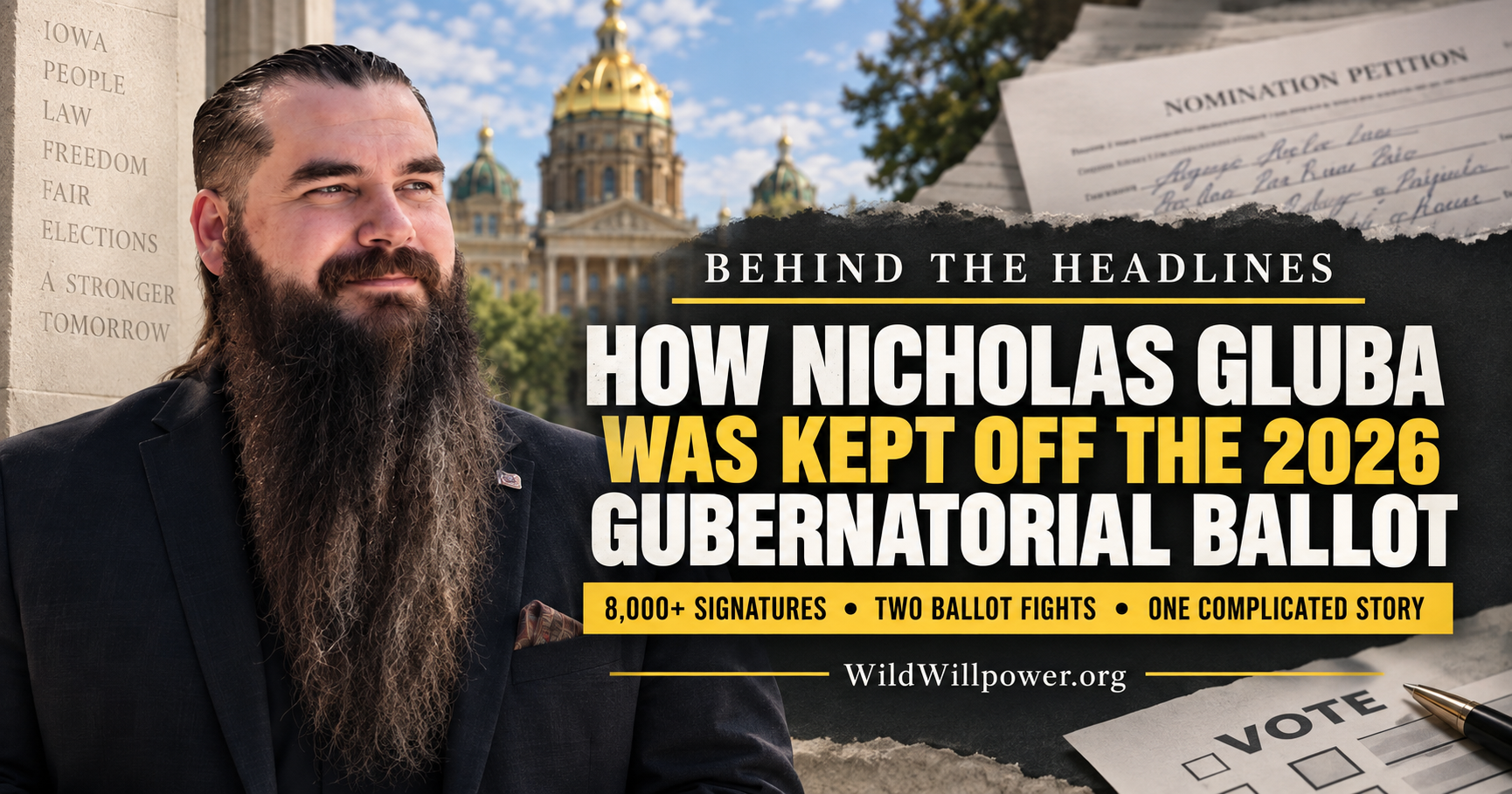 The Untold Story: How Nicholas Gluba Was Kept Off the 2026 Gubernatorial Ballot