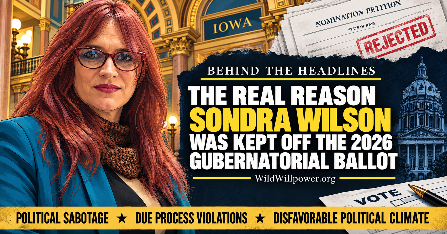 Political Sabotage: The Real Reason Sondra Wilson Was Kept Off the 2026 Gubernatorial Ballot